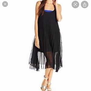 Bleu Rod Beattie Pleated Swing Dress Black Medium